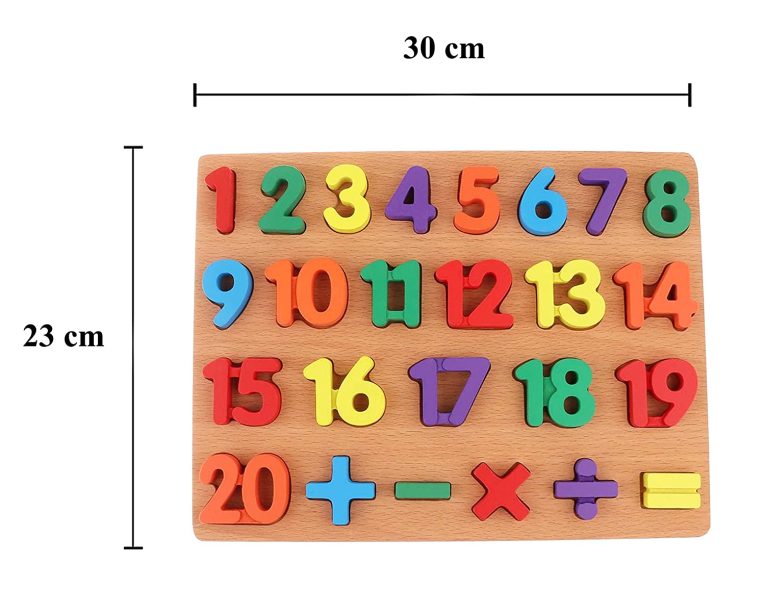 Wooden Alphabet Puzzle Board for Kids Large – ABC & 123