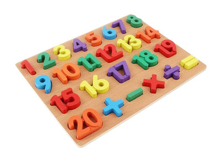 Wooden Alphabet Puzzle Board for Kids Large – ABC & 123