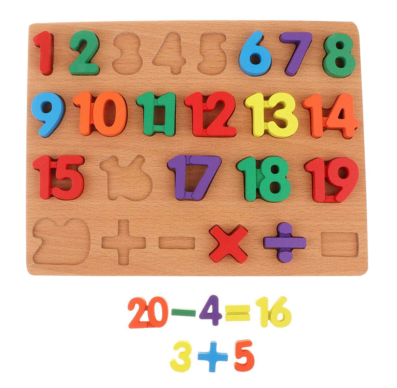 Wooden Alphabet Puzzle Board for Kids Large – ABC & 123