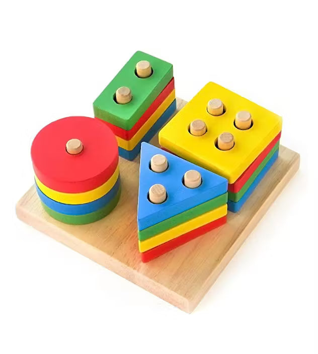 Geometric Shape Sorter 4 and 5 Set of Columns