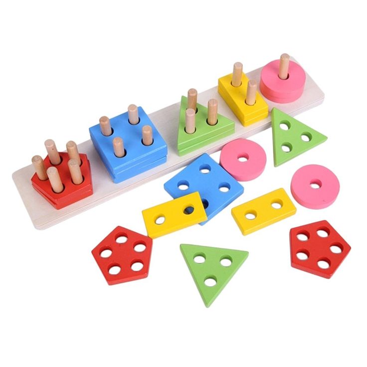 Geometric Shape Sorter 4 and 5 Set of Columns