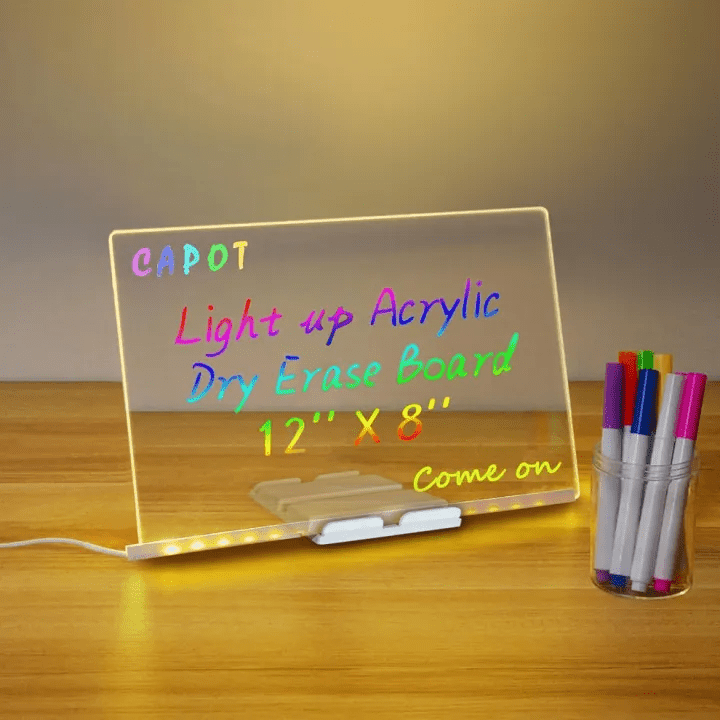 Glow & Learn Acrylic Writing Board | 8×12 Inches - Chotaymasters