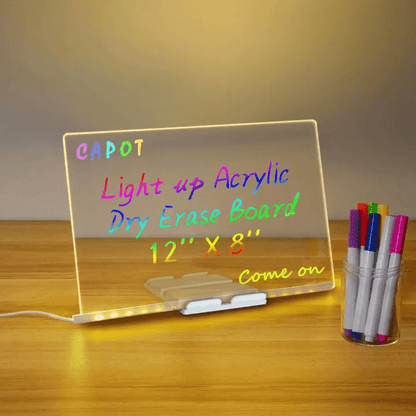 Glow & Learn Acrylic Writing Board | 8×12 Inches - Chotaymasters