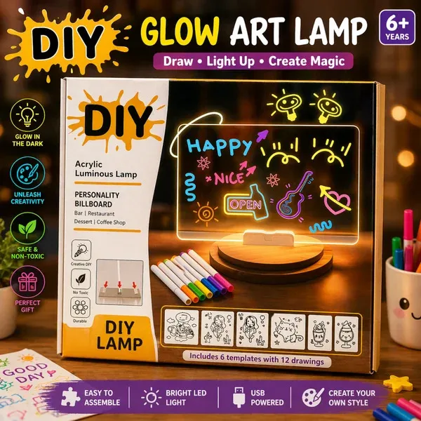 Glow & Learn Acrylic Writing Board | 8×12 Inches - Chotaymasters