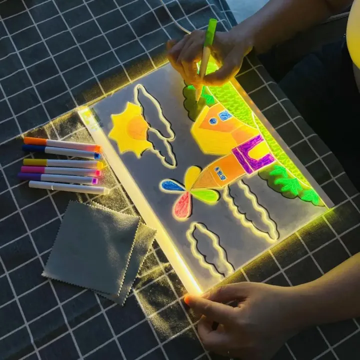 Glow & Learn Acrylic Writing Board | 8×12 Inches - Chotaymasters