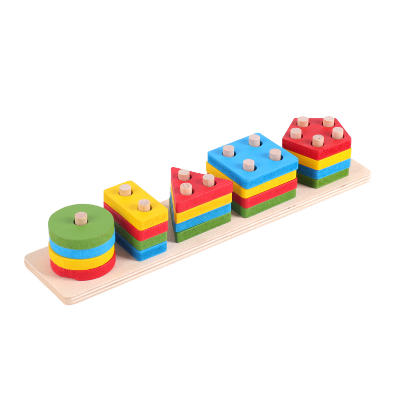 Geometric Shape Sorter 4 and 5 Set of Columns