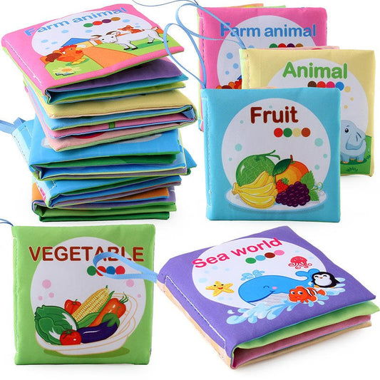 Baby Cloth Books - Early Brain Development Soft Cloth Baby Books 6 PCS - Chotaymasters
