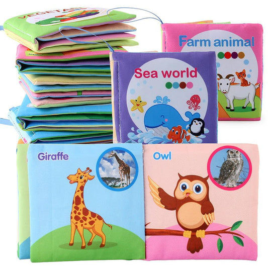 Baby Cloth Books - Early Brain Development Soft Cloth Baby Books 6 PCS - Chotaymasters