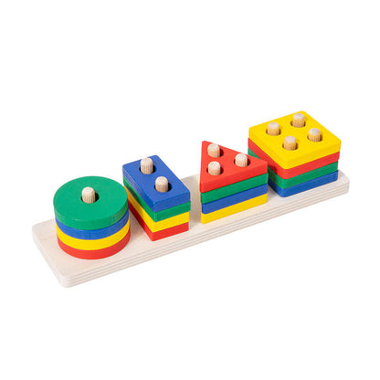 Geometric Shape Sorter 4 and 5 Set of Columns