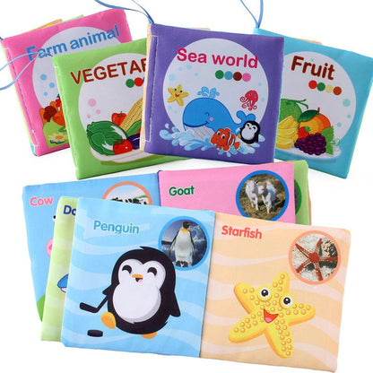 Baby Cloth Books - Early Brain Development Soft Cloth Baby Books 6 PCS - Chotaymasters