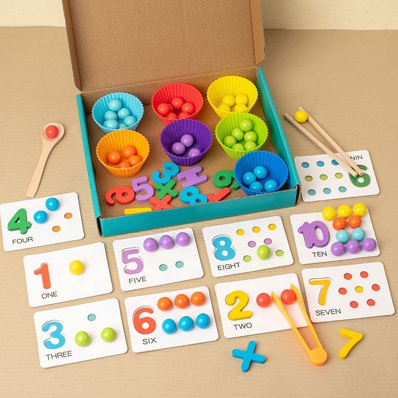 Number Beads Matching Math Activity Toy