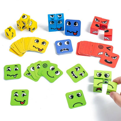 Wooden Expressions Block Puzzles with Bell