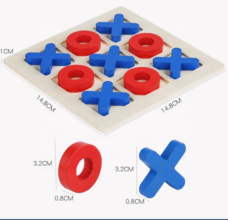 Tic Tac Toe Game Board Light Wooden Board