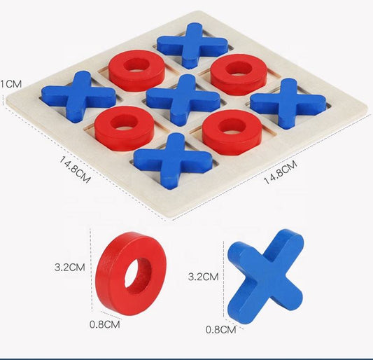 Tic Tac Toe Game Board Light Wooden Board - Chotaymasters