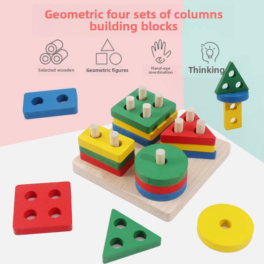 Geometric Shape Sorter 4 and 5 Set of Columns