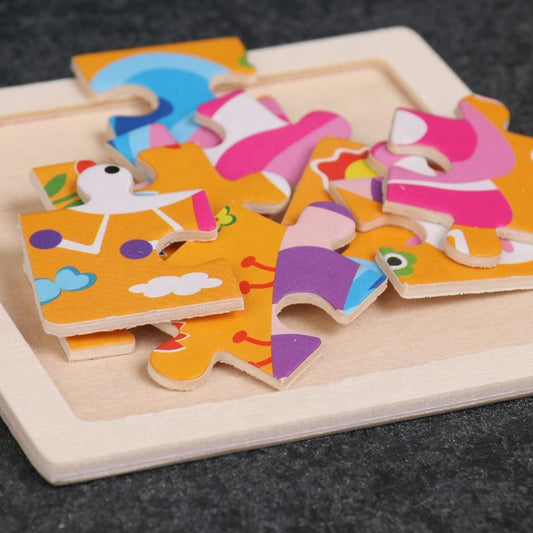 Nine Pieces Small Puzzle Sets Different Series