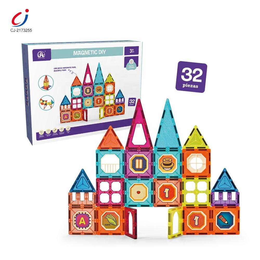 DIY Magnetic Tiles - Stem Toys Magnetic Building Blocks 32 PCS