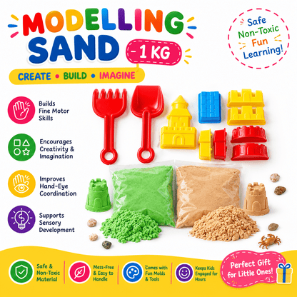 Modelling Sand Pouch with Tools and 2 Sands (500 gms) - Chotaymasters