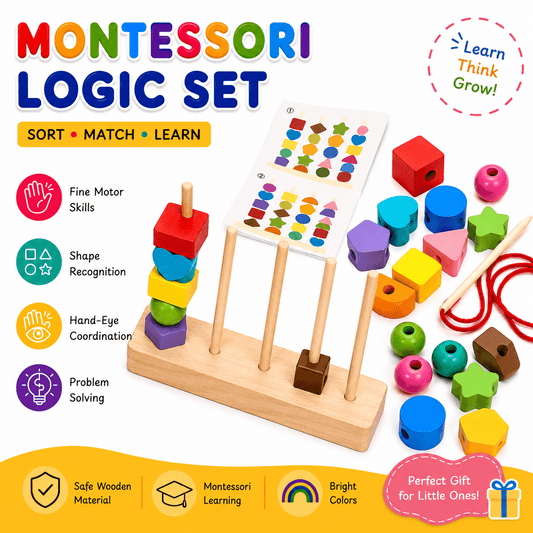 Montessori Logic Set Beads Sequencing Activity Small - Chotaymasters