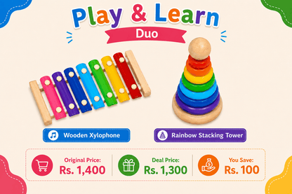 Play and Learn Duo Xylophone & Rainbow Tower - Chotaymasters