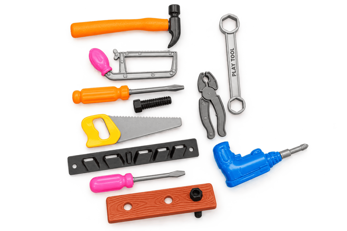Preloved Plastic Mechanic Tools for Kids - Best for Pretend Play - Chotaymasters
