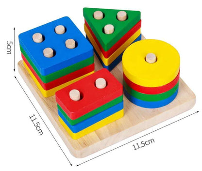 Geometric Shape Sorter 4 and 5 Set of Columns