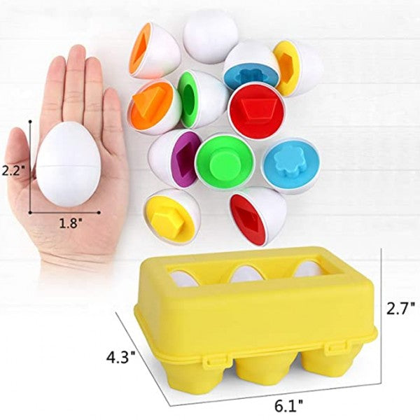 Shapes and Numbers Colorful Egg Matching Toys