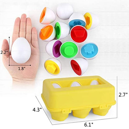 Shapes and Numbers Colorful Egg Matching Toys