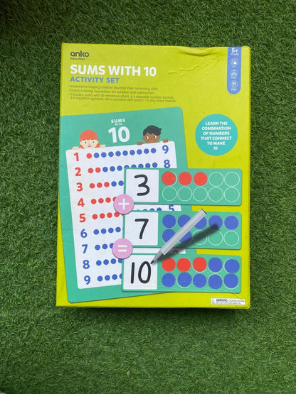 Sums with 10 Activity Math Set for 3+ Kids - Chotaymasters